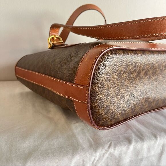 CELINE Vintage Bucket Bag Tote Shoulder Bag Monogram Linea Louise - Picture 10 of 16